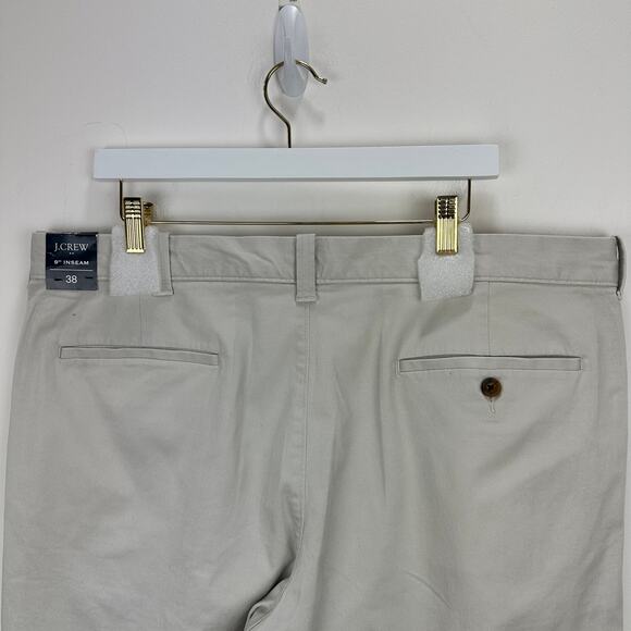 J.Crew 9" Flex Chino Short Mens Stone Beige Classic Preppy Coastal Size 38 NWT - Picture 13 of 14